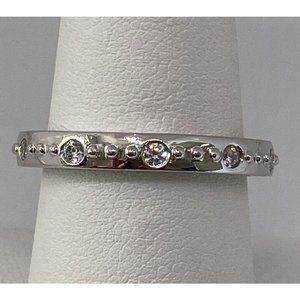 925 STERLING SILVER RING WITH CZ  SIZE 8
